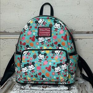 Loungefly Disney Parks Mickey & Minnie Mouse Snacks Sweets Mini Backpack